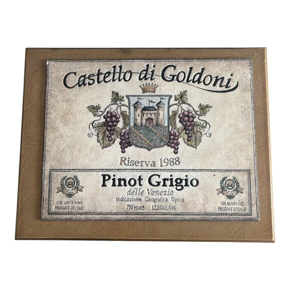 Castello di Goldoni Pinot Grigio Wine Label Wall Art – Daphne B. / Pela-Concept - Picture 1 of 6